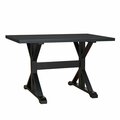 Carolina Chair & Table Co Florence 30 x 48 Trestle Table, Antique Black T4830-AB